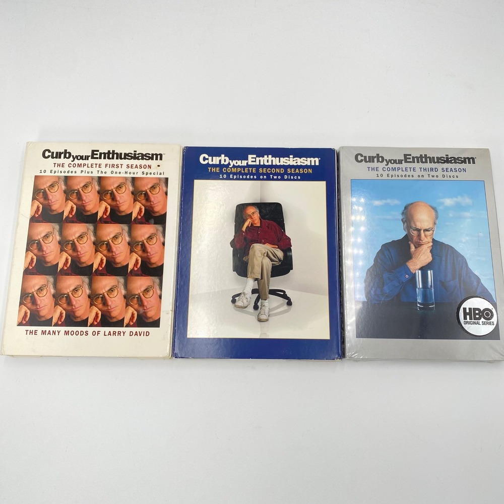 Curb Your Enthusiasm Complete Seasons 1 2 and 3 DVD Box Set Larry David‎ HBO